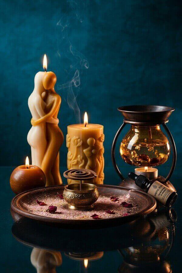 Incienso, velas y polvos